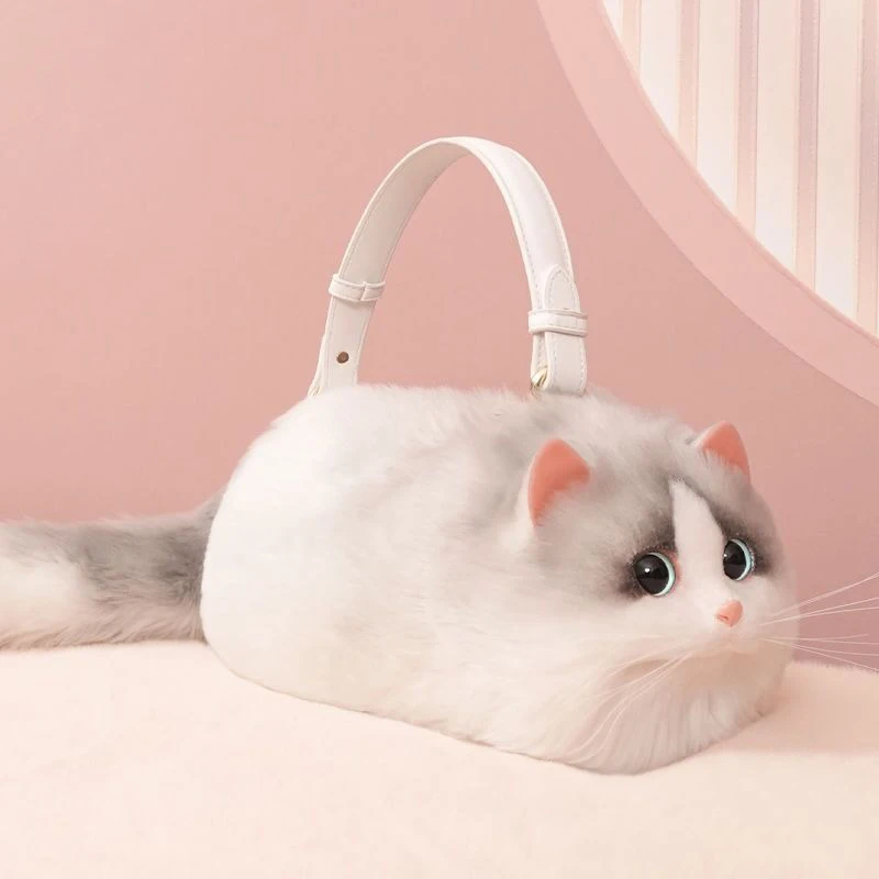 Realistic 3D Kitty Purse